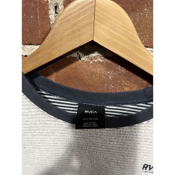 RVCA Mens Gray Fleece Long Sleeve Pullover Sweatshirt Size XL - Picture 3 of 3